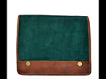 Handmade 11 &quot 15 leather Satchel vertical laptop bag shoulder men women office vintage school