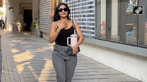 Dhanashree spotted in Bandra in casual chic look