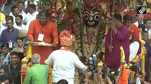 Bhupendra Patel joins Jagannath Rath Yatra in Ahmedabad