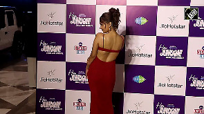 Anushka Sen looks hot in a red backless bodycon dress