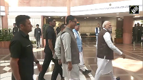 PM Modi arrives at NDA Parliamentary Party meeting