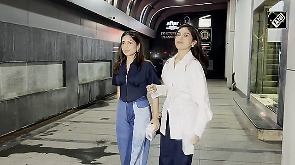 The Pednekar sisters spotted affter enjoying a fun dinner