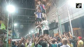 Mumbai: Devotees take part in Dahi-Handi celebrations on Krishna Janmashtami