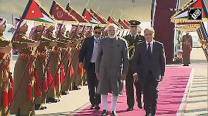 PM Modi arrives in Jordan for talks with King Abdullah II