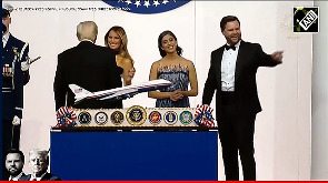 Watch: Donald Trump Dances with Military Sword at Inaugural Ball