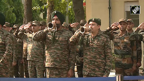 Gun salute for braveheart Sepoy Sandip P who lost his life in Kishtwar encounter