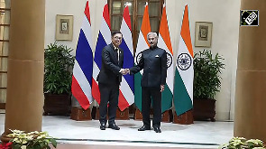 EAM S Jaishankar meets with Thailand Foreign Affairs Minister Sihasak Phuangketkeow