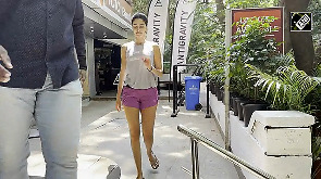 Annanya Panday spotted outside gym