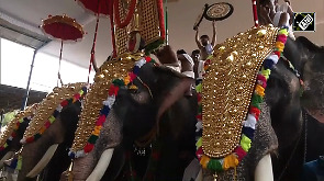 Thrissur Pooram festival begins at Vadakkumnathan temple in Thrissur