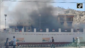 BJP Office Torched in Leh Amid Massive Ladakh Statehood Protest