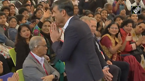 Watch: Rishi Sunak greets audience with 'Namaste' at Jaipur Literature Festival