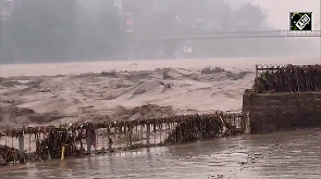 Beas river in spate amid continuous rainfall in Himachal