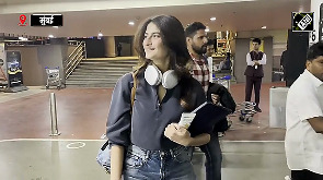 Palak Tiwari spotted at the airport with cutest smile