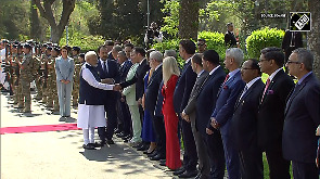 PM Modi receives ceremonial welcome alongside Cyprus President Nikos Christodoulides