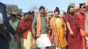 Former Prez Ram Nath Kovind arrives at Maha Kumbh