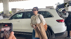 Raveena aces her airport look with effortless charm