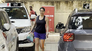 Nikita Dutta spotted outside gym