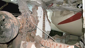 Plane tail, lunch on tables: Scenes from doctors' hostel, site of Air India crash