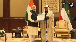 Kuwait presents highest national award to PM Modi