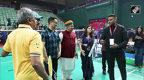 CJI Surya Kant, Kiren Rijiju, Arjun Ram Meghwal play at All-India Judges Badminton 2025