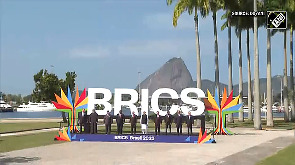 PM Modi poses for family photo with world leaders at BRICS Summit