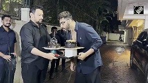 Arjun Kapoor celebrates birthday by cutting a cake with the paps