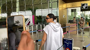 Deepika Padukone makes a stylish appearance at the Mumbai Airport
