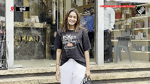 Sana Makbul spotted outside the salon