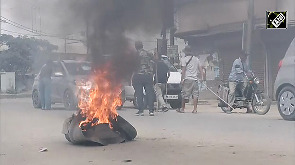 Latest visuals shows the aftermath of widespread protest in Imphal