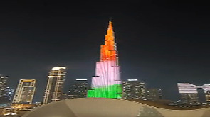 Dubai's Burj Khalifa lights up to celebrate PM Modi's 75th birthday
