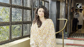 Daisy Shah arrives Mumbai to celebrate Raksha Bandhan with differently abled children