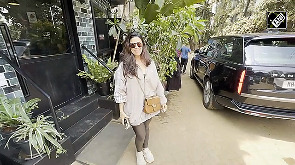 Nimrat Kaur spotted in Bandra, seen in a stylish look