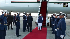 PM Modi emplanes for Namibia after concluding BRICS Summit