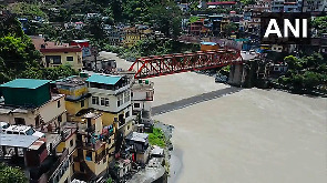 Water level rises in Alaknanda River in Rudraprayag