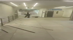 Video shows moments of panic as Iranian missile hits Israeli hospital