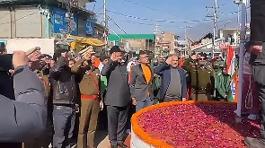 Historic Moment: Tricolour Unfurled at Tral Chowk for the First Time