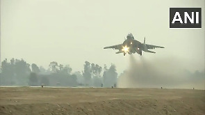 IAF fighter jets roar over Ganga Expressway in Shahjahanpur