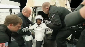 WATCH: The moment Shuks comes out of Dragon spacecraft