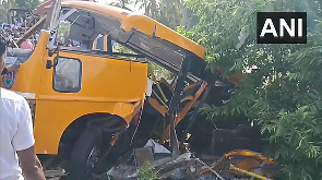 Tamil Nadu horror: Train hits school bus, 3 children killed