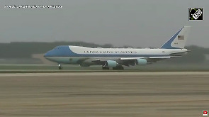 US President Donald Trump emplanes for Israel