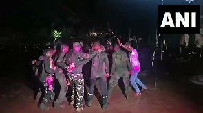 DRG jawans celebrate elimination of 27 naxals in an encounter, Watch