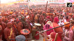 Lathmar Holi celebrations begin in Mathura's Nandagaon with vibrant festivities