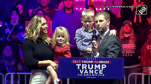 Trump's grandchildren sing at MAGA Rally at Capital One Arena in Washington