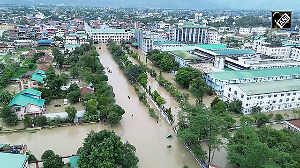 Aerial video shows scale of flood devastation in Imphal