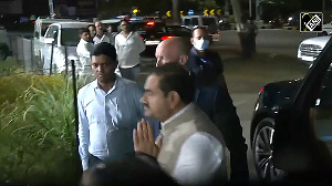 Gautam Adani arrives at Vijay Rupani's residence in Gandhinagar