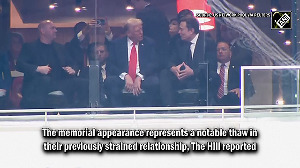 Trump-Elon picture draws eyeballs at Kirk memorial Musk drops reason behind it on X