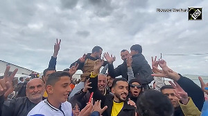 Freed Palestinian prisoners welcomed with celebrations in Gaza