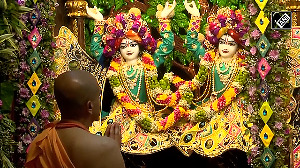 Devotees offer prayers at ISKCON Mumbai on Janmashtami