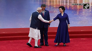 PM Modi arrives for reception at SCO Summit, shares 'historic handshake' with Xi Jinping
