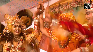 Shri Krishna Janambhumi Temple in Mathura celebrates Phoolon Ki Holi